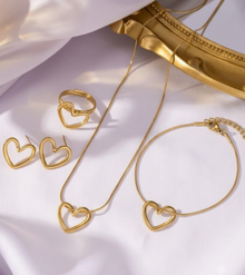 Heart Combo Anti-Tarnish Jewellery Set for Women