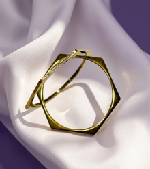 Hexagon Anti-Tarnish Bangle for Women (1 pc)