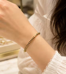 Anti-Tarnish Black & Gold Nazariya Bracelet